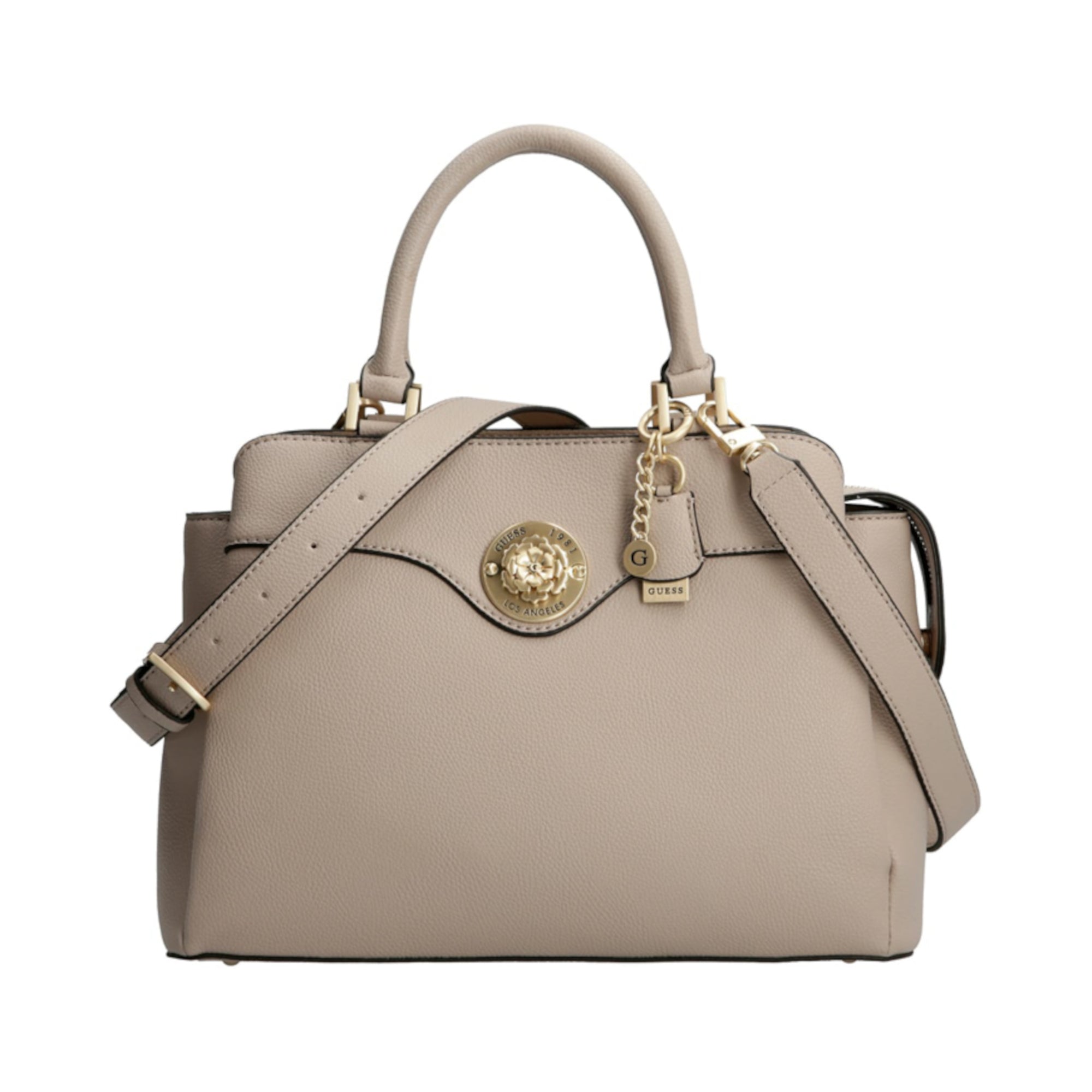 Guess, Dayane, Polyurethane, Textile Bag, Mushroom, HWVS79 68070, For Women, 24 x 32.5 x 11 cm
