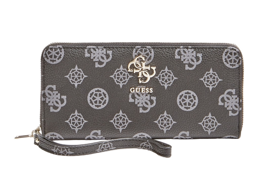 Guess, Digital, Textile Wallet, SLG Large Zip, Black, For Women