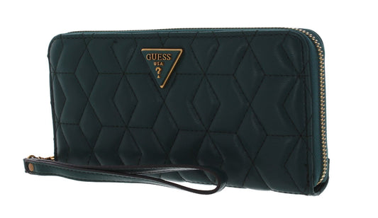 Guess, Elenia, Textile Wallet, SLG Large Zip, Forest, For Women