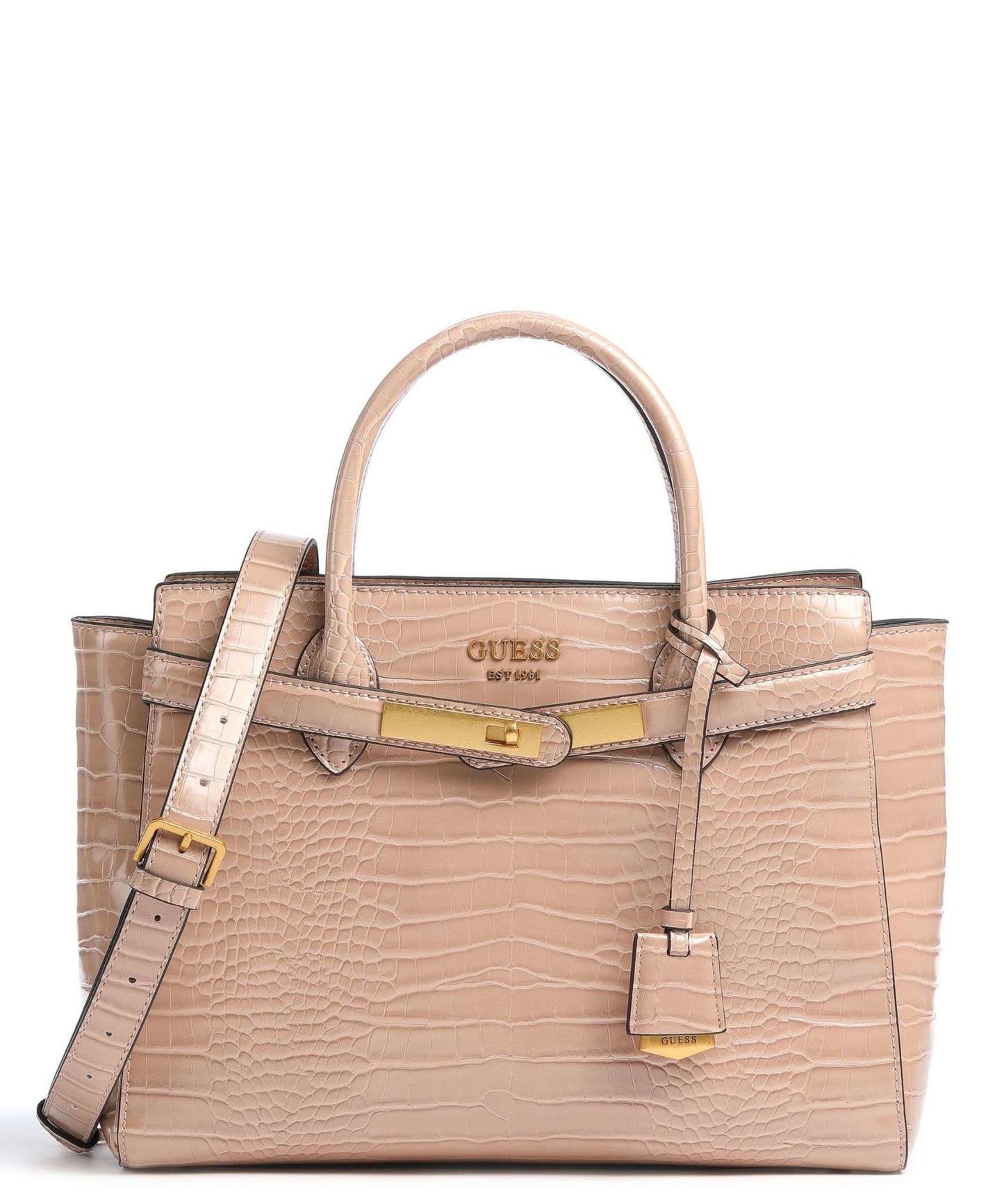 Guess, Enisa, Textile Bag, Light Brown, HWCA8421060CAM, For Women