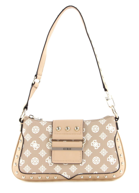 Guess, Greta, Textile Handbag, Mini, Sand, hwvb81 29210, 16 x 29 x 5.3 cm