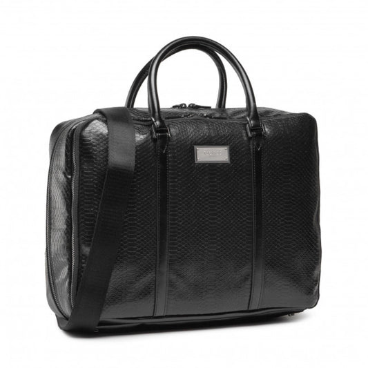 Guess, Guess, Leather, Leather Briefcase, Laptop Compartiment, Black, 40 x 30 x 9 cm, For Men