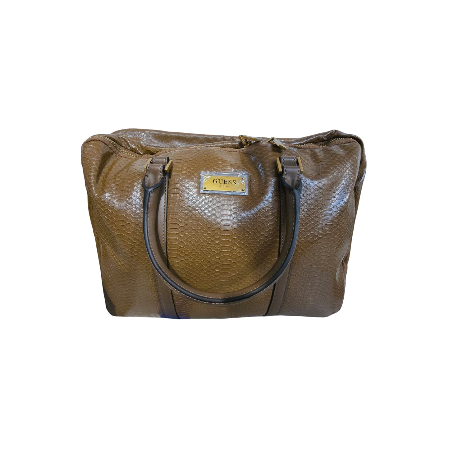 Guess, Guess, Polyurethane, Textile Bag, Laptop Compartiment, Brown, HMEVEN, For Men, 28 x 38 x 10 cm
