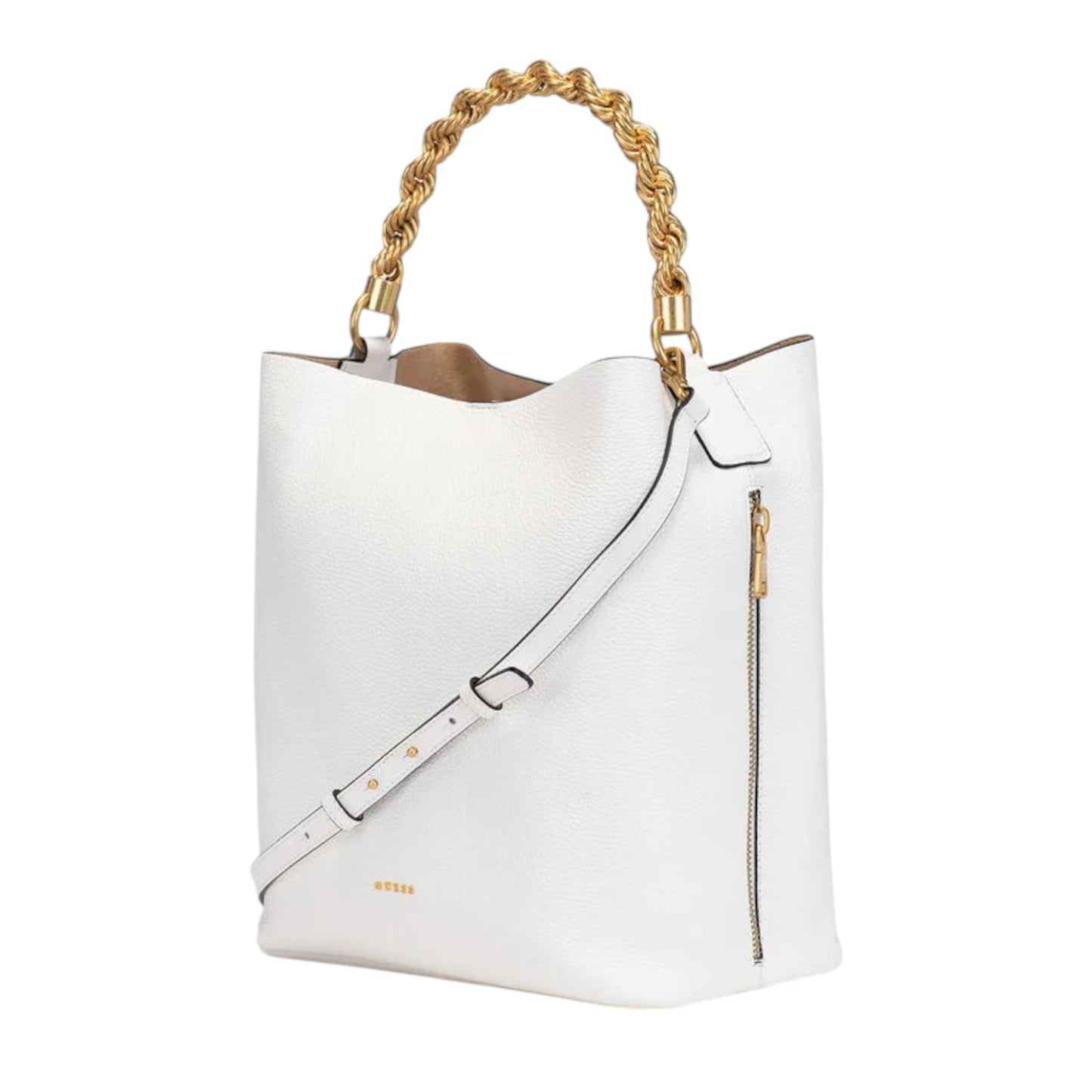 Guess, Guess, Textile Bag, Ivory, HWAIDML2301, For Women
