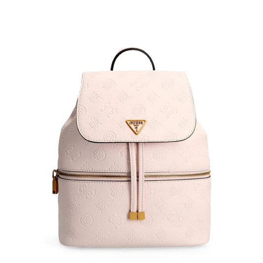 Guess, Helaina, Polyurethane, Textile Backpack, Light Pink, Lined Compartment, 03320, For Women, 24 x 30 x 13 cm
