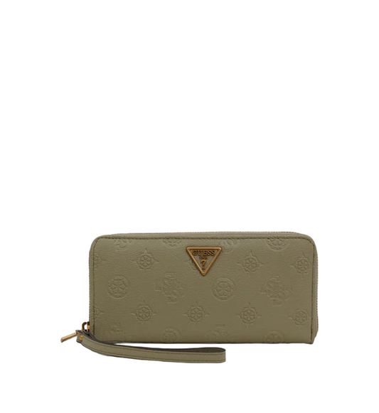 Guess, Helaina, Textile Wallet, 3-Sided Zip Fastening, SWPB8403460SAG, Green, For Women