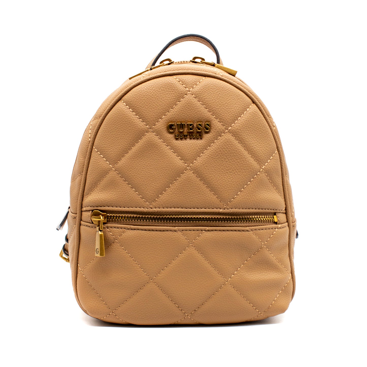 Guess, Abey, Synthetic Leather, Textile Backpack, Beige, HWQB8558320, For Women