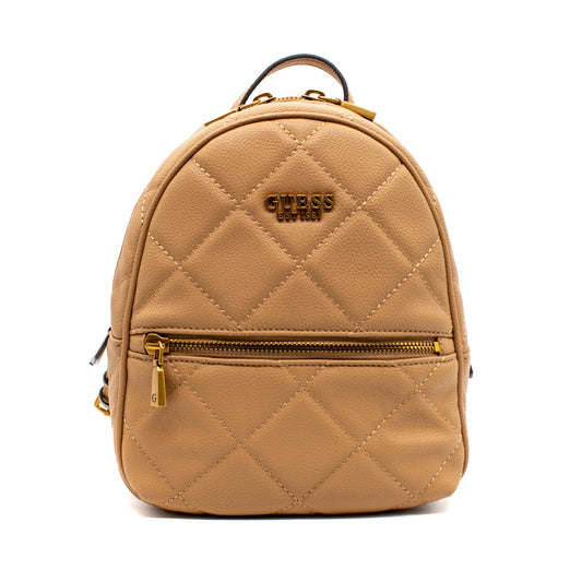 Guess, Abey, Synthetic Leather, Textile Backpack, Beige, HWQB8558320, For Women