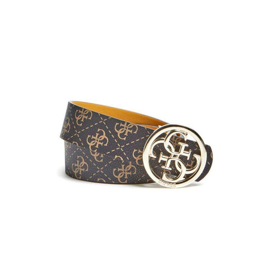Guess, Jensen Not Ajuster et Rev, Double-Sided Model, Textile Belt, Brown, Mustard Yellow, For Women, Size M