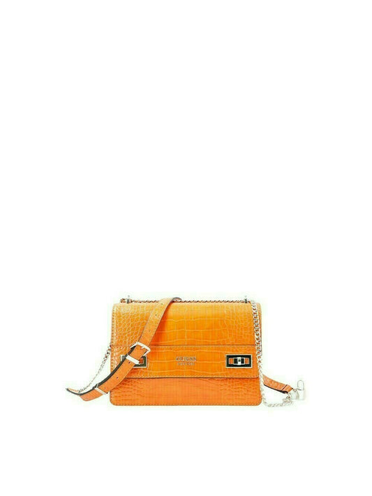 Guess, Katey, Convertible Xbody Flap, Textile Crossbody Bag, Orange, HWCG78 70210, 23.5 x 16 x 7.5 cm, For Women