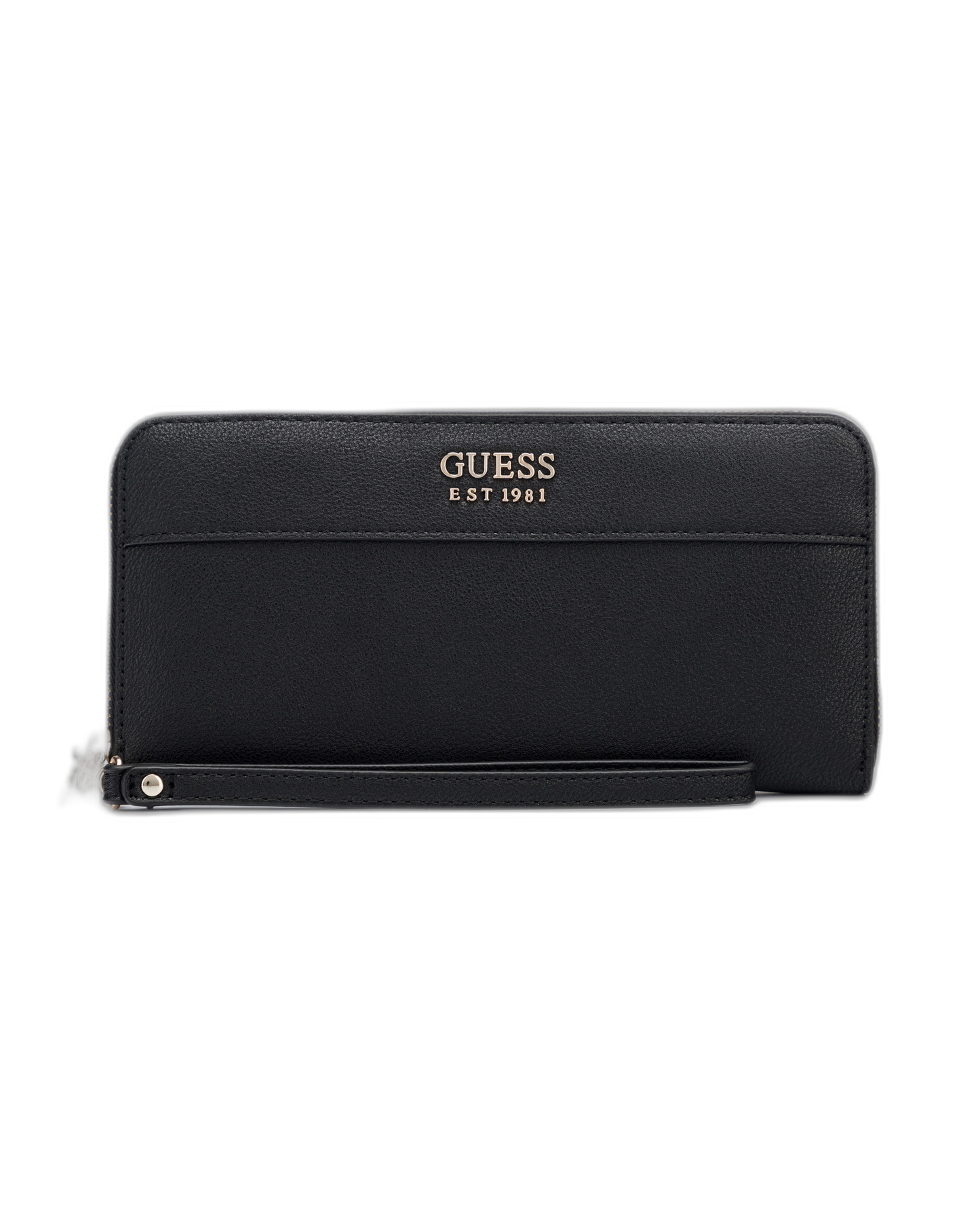 Guess, Katey, Textile Wallet, SLG Large Zip, Black, For Women