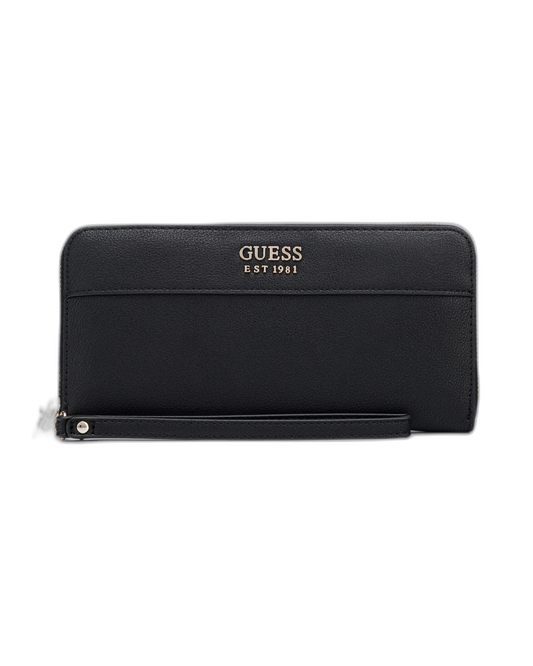 Guess, Katey, Textile Wallet, SLG Large Zip, Black, For Women