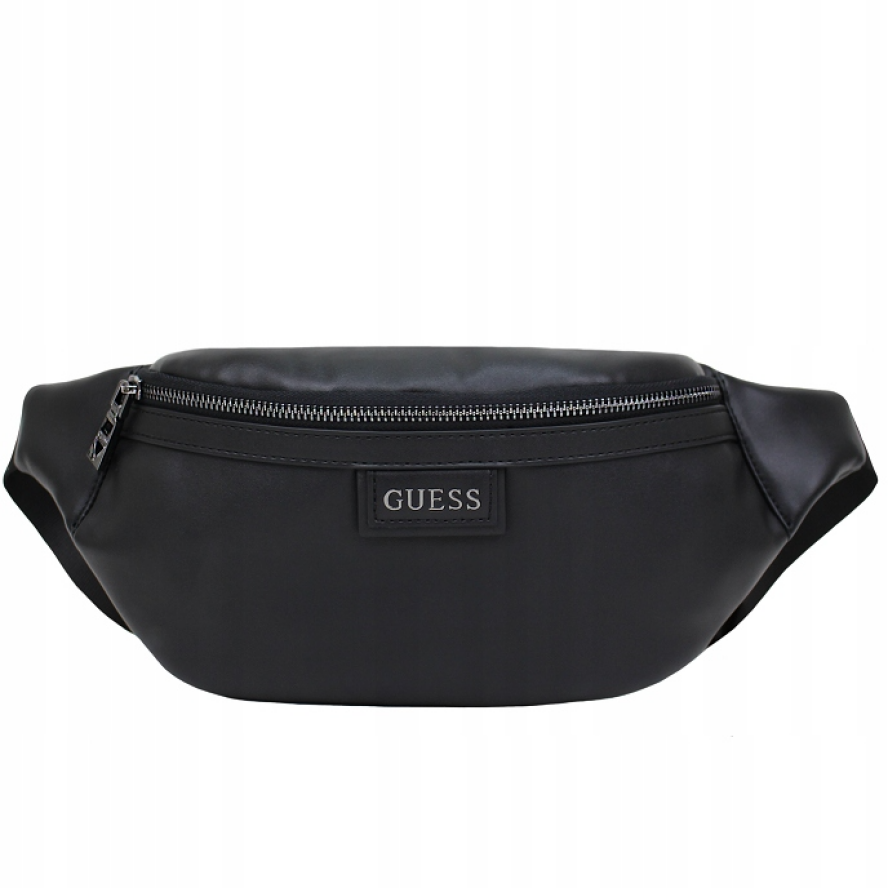 Guess, Kidney, Textile Fanny Pack, Trouse Pouche, Black, 21/30 x 15 x 7.5 cm, For Men