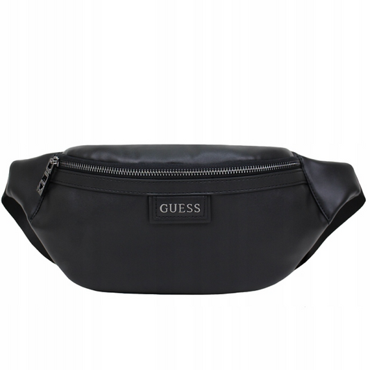 Guess, Kidney, Textile Fanny Pack, Trouse Pouche, Black, 21/30 x 15 x 7.5 cm, For Men