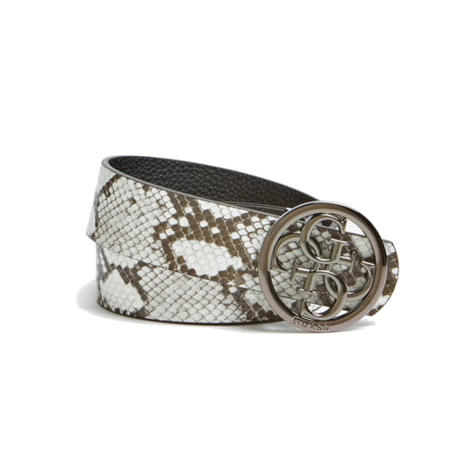 Guess, Kirby Not Adjust & Rev, Double-Sided Model, Textile Belt, Snake Pattern, For Women, Size S