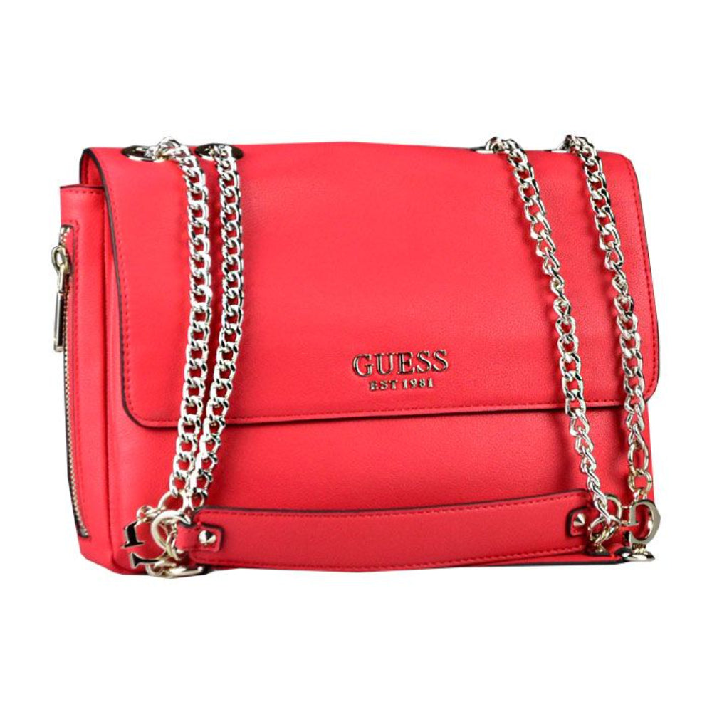 Guess, Naya, Textile Crossbody Bag, Red, For Women
