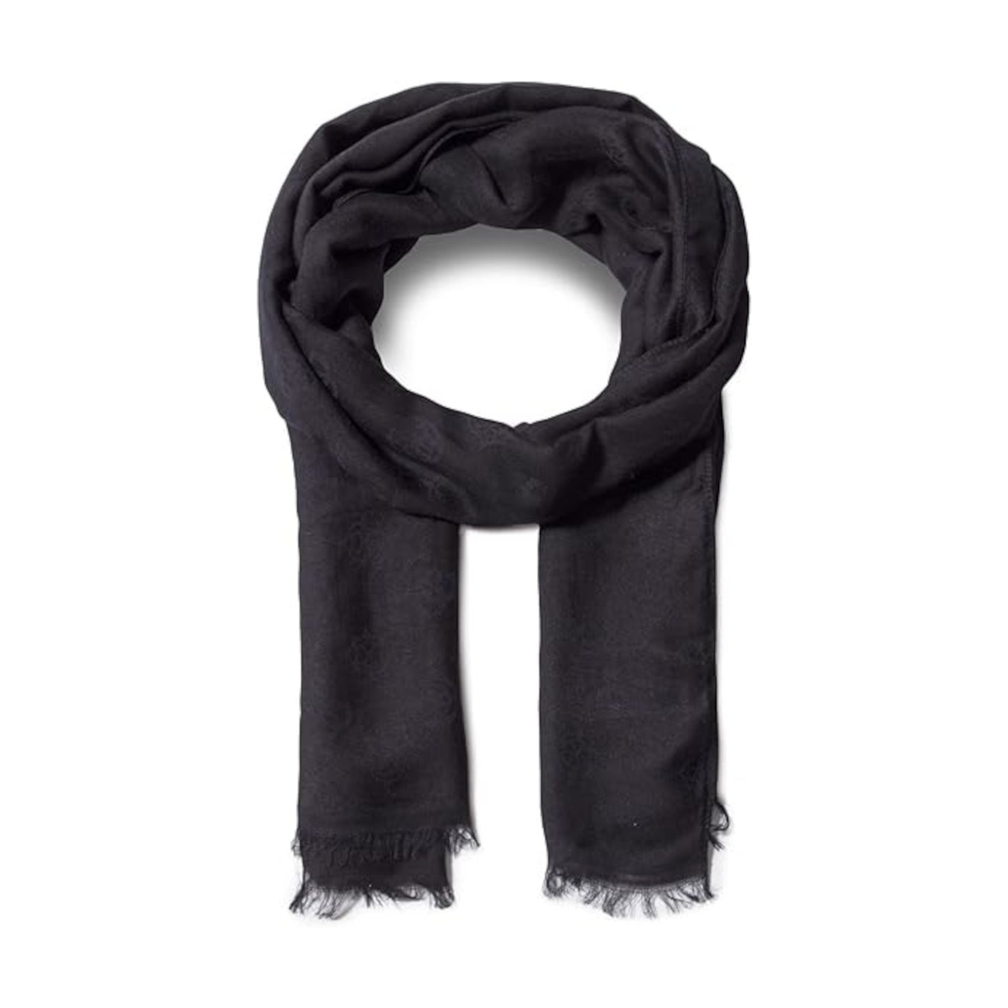 Guess, Ninette Jacquard, Textile Scarf, Black, 8 x 180, For Women