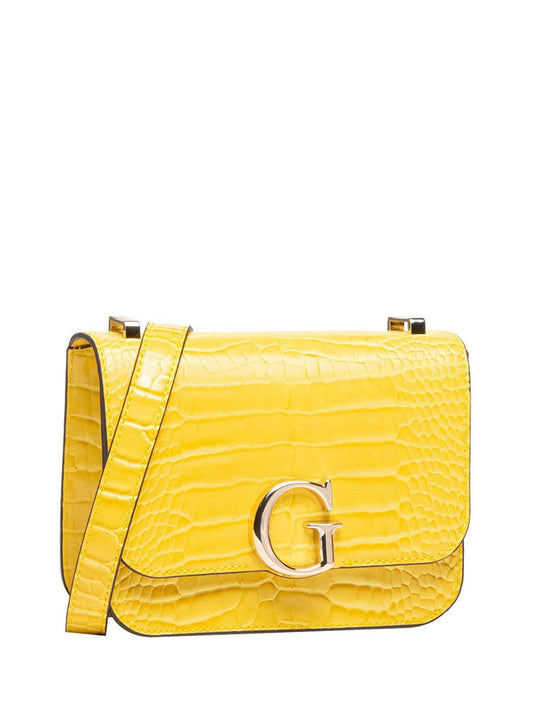 Guess, Corily, Textile Crossbody Bag, Yellow, 18.5 x 14.5 x 7 cm, For Women