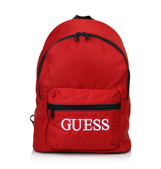Guess, Quatro, Textile Backpack, Red, For Men, 16/31 x 42 x 13 cm