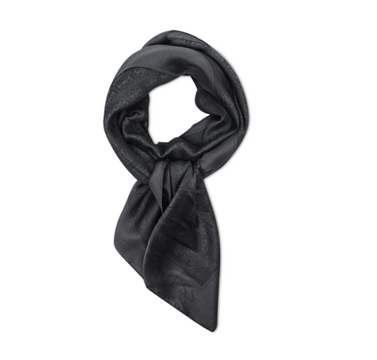 Guess, Rossana, Textile Scarf, Coal, 4G Logo, AW8851 POL03, 135 x 135 cm, For Women
