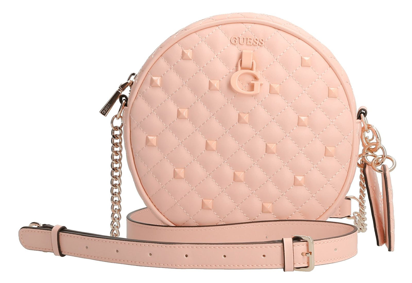 Guess, Rue Rose, Textile Bag, Circle, Peach, HWQP84, For Women