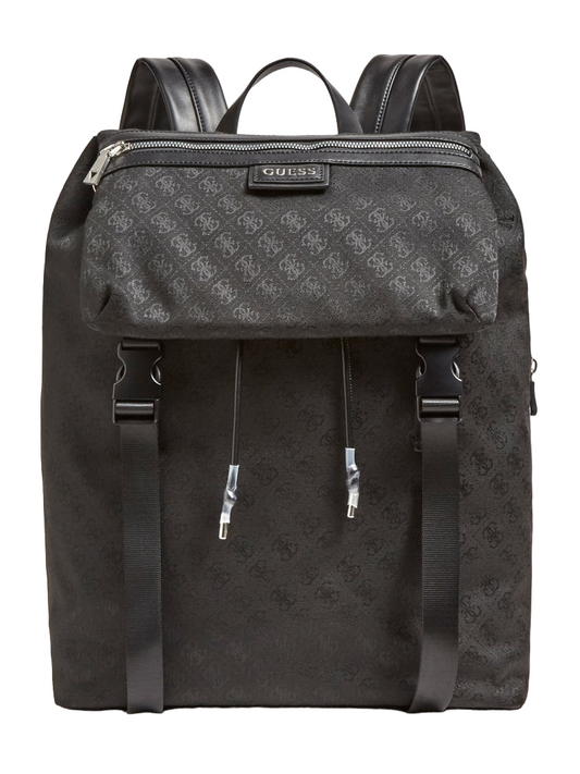Guess, Salameda, Polyester, Textile Backpack, Black, Laptop Compartiment, Unisex