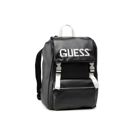 Guess, Salameda, Synthetic Leather, Textile Backpack, Black, Laptop Compartiment, HMSALOP1105, Unisex