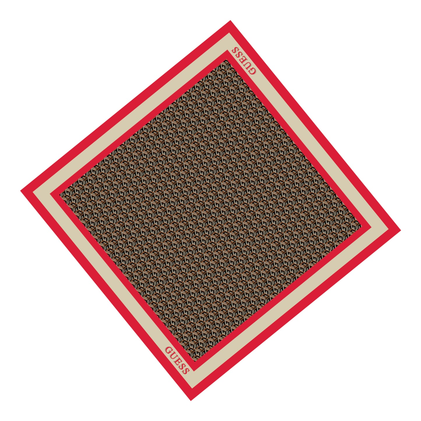 Guess, Silvana, Textile Scarf, Red, 90 x 90, For Women