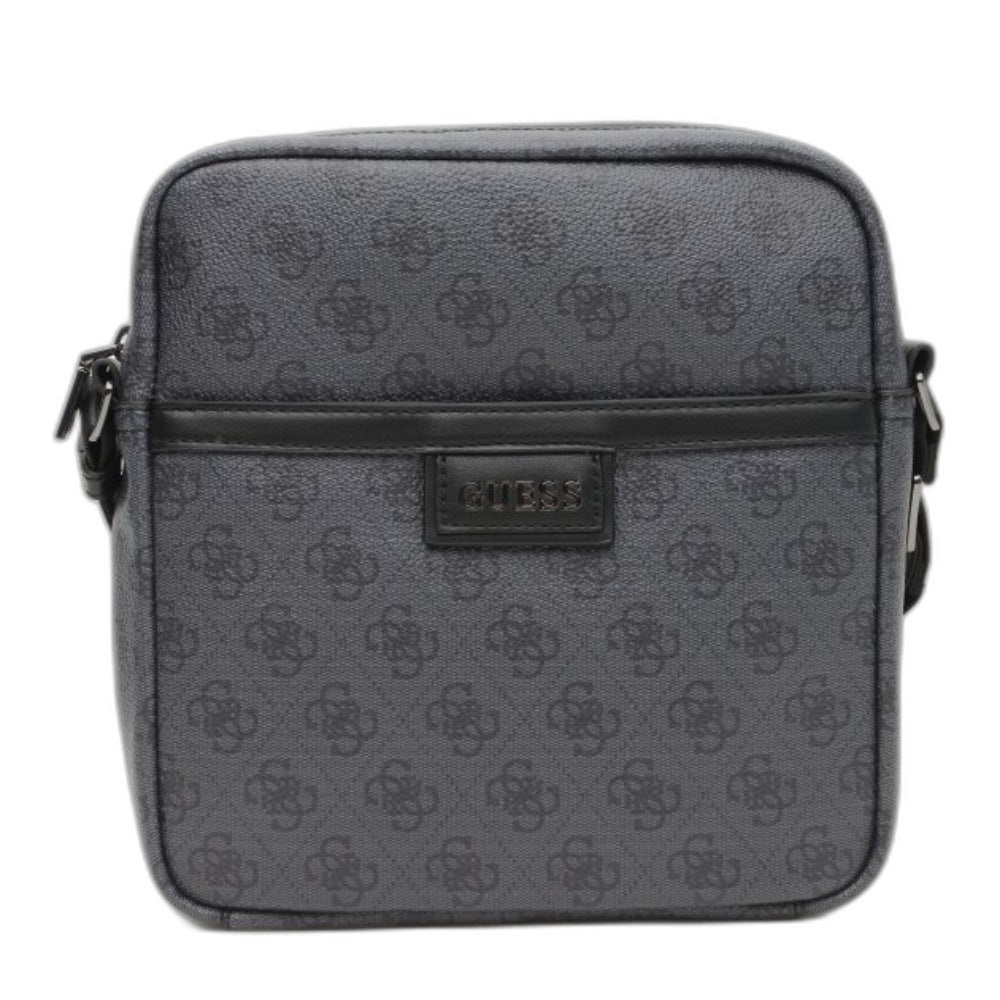 Guess, Vezzola, Document Holder, Textile Crossbody Bag, Black, For Women