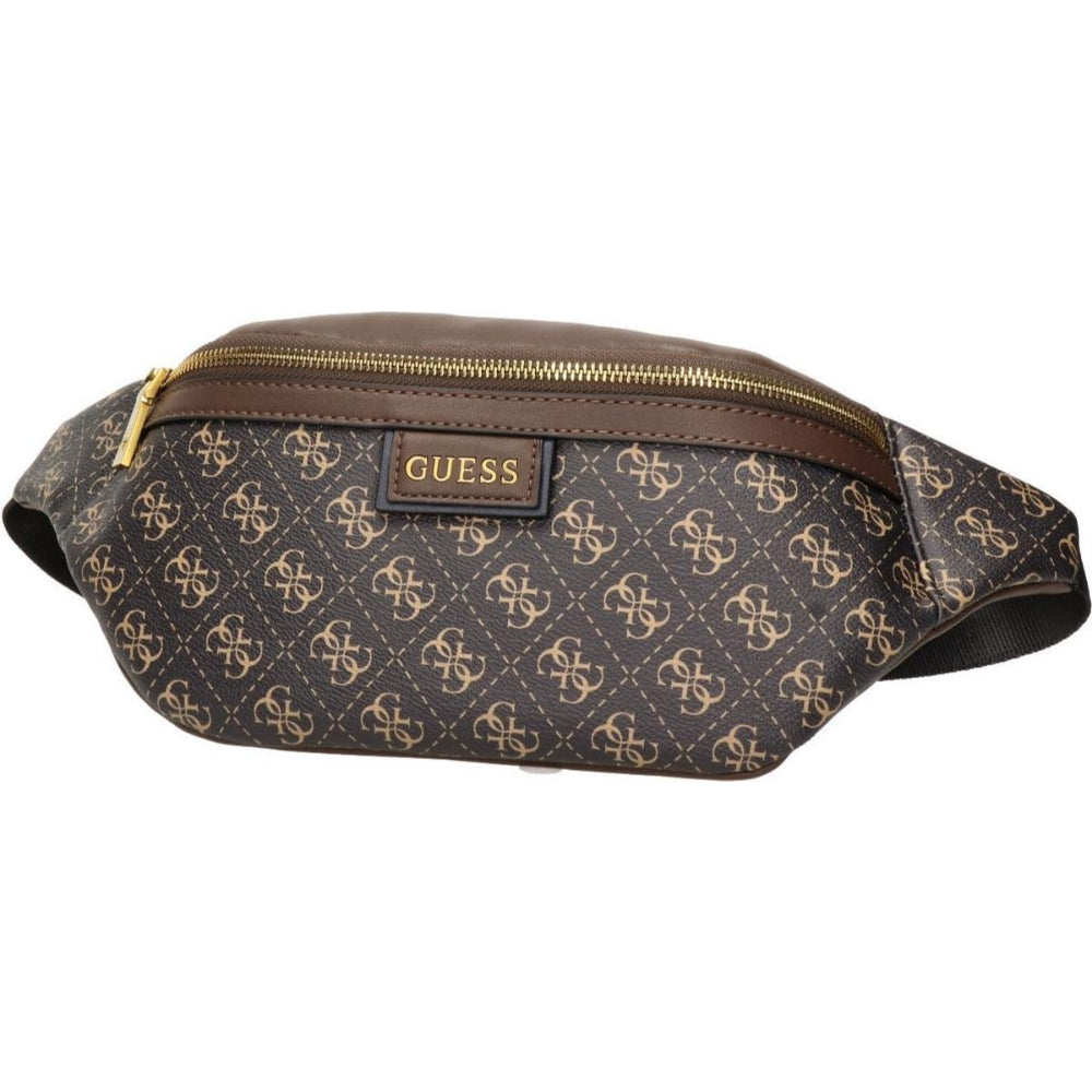 Guess, Vezzola, Textile Fanny Pack, Belt, Dark Brown, For Women