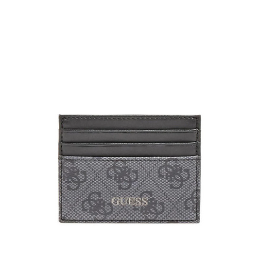 Guess, Vezzola, Leather Card Holder, Black, For Men