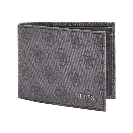 Guess, Vezzola, Textile Wallet, Small Billfold, SMVEZZPOL22, Black, For Men