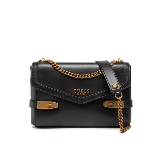 Guess, Zadie, Synthetic Leather, Textile Bag, Black, HWVB84, For Women, 27 x 18 x 6 cm