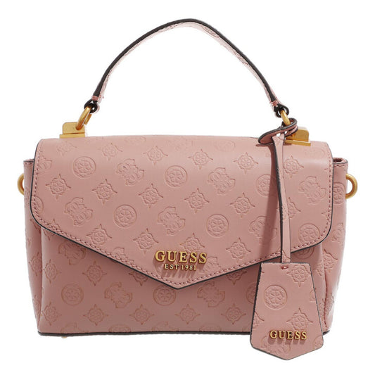 Guess, Zanelle, Synthetic Leather, Textile Handbag, Biscuit, HWPA84, 25 cm x 16 cm x 8 cm