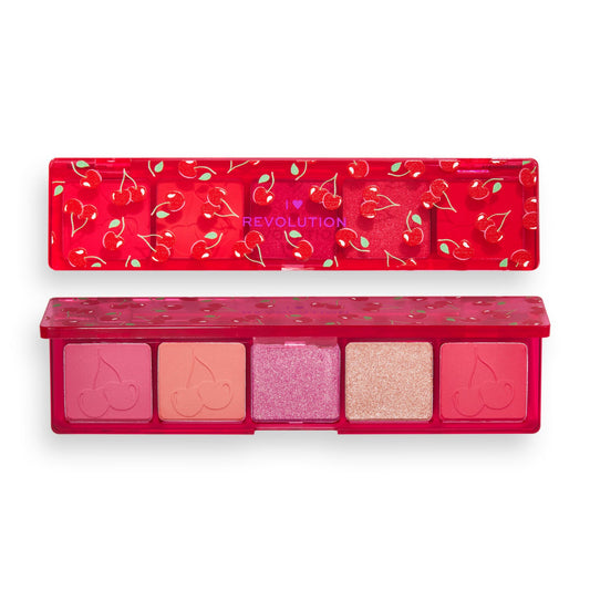 I Heart Revolution, Mini Match, Eyeshadow Palette, Cherry Please, 5 Shades, 11 g