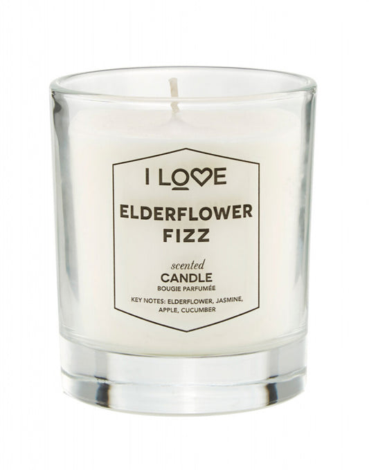 I Love, Elderflower Fizz, Raspberry, Scented Candle, 160 g