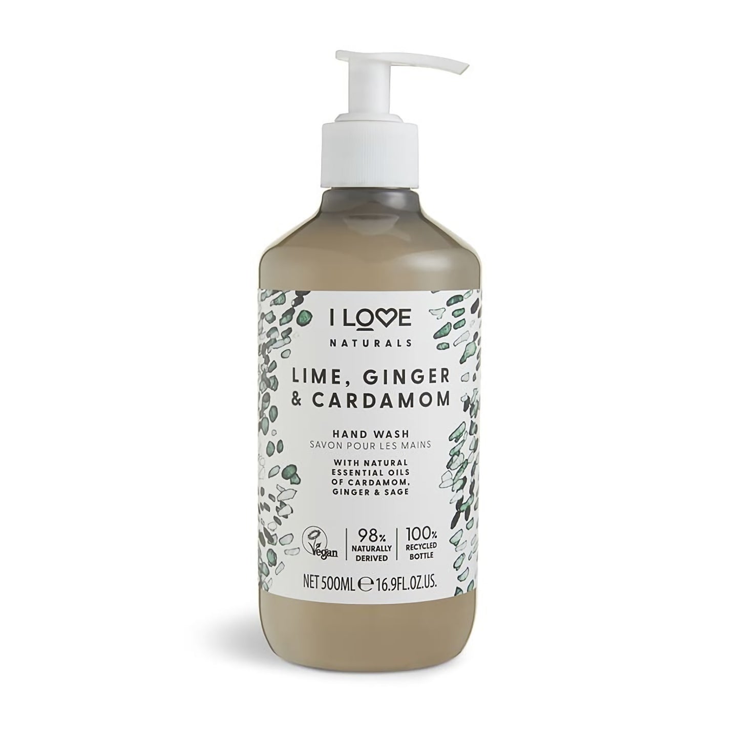 I Love, Naturals Collection, Lime, Ginger & Cardamom, Cleansing, Liquid Soap, For Hands, 500 ml