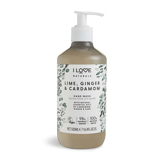 I Love, Naturals Collection, Lime, Ginger & Cardamom, Cleansing, Liquid Soap, For Hands, 500 ml