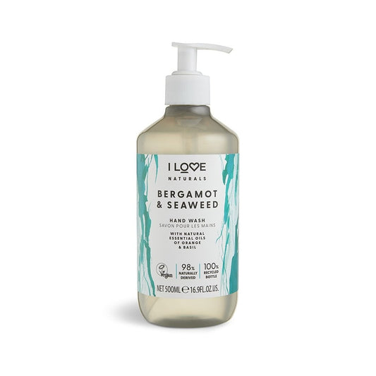 I Love, Naturals Collection, Bergamot & Seaweed, Liquid Soap, For Hands, 500 ml