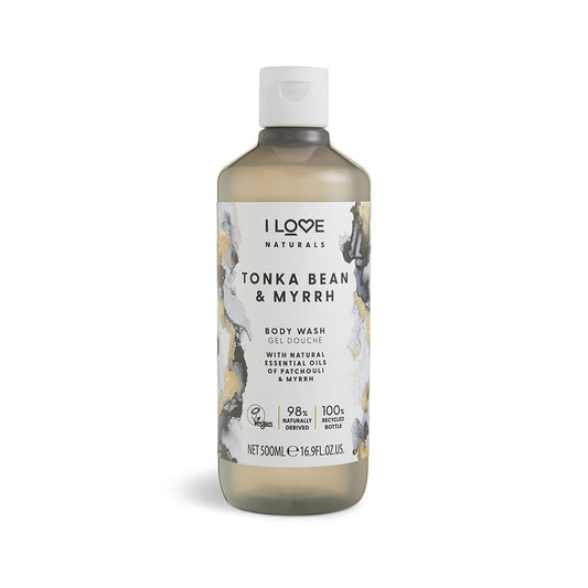 I Love, Naturals Collection, Hydrating, Tonka Bean & Myrrh, Body Wash, 500 ml