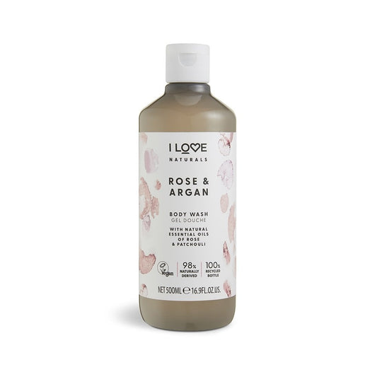 I Love, Naturals Collection, Vegan, Hydrating, Rose & Argan, Body Wash, 500 ml