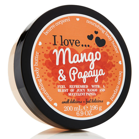 I Love, Mango & Papaya, Hydrating, Body Butter, 200 ml