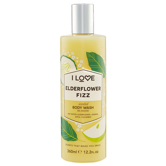 I Love, Signature Collection, Paraben-Free, Cleansing, Elderflower Fizz, Body Wash, 360 ml