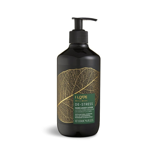 I Love, Wellness De-Stress, Vegan, Moisturizing & Softening, Rosemary, Eucalyptus & Lemongrass, Lotion, For Hands & Body, 500 ml