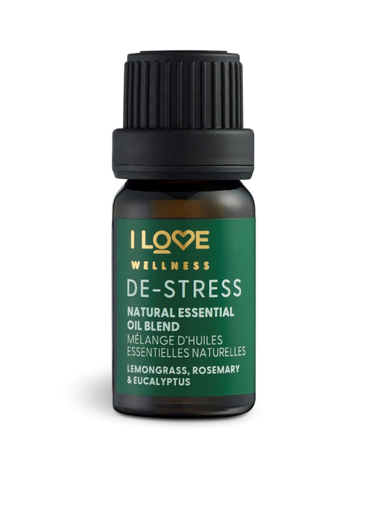 I Love, Wellness De-Stress, Lemongrass, Rosemary, Rucalyptus and Lavandin, Essential Oil, 10 ml