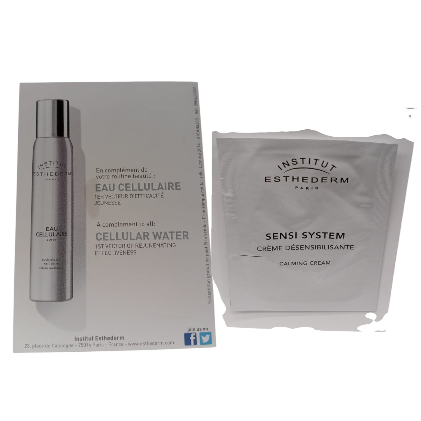 Institut Esthederm, Sensi System, Calming, Day & Night, Cream, For Face, 2 ml *Sample