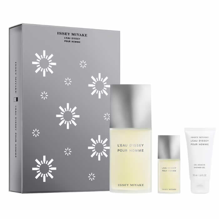 Issey Miyake L'Eau D'Issey Pour Homme Eau De Toilette Spray 125ml Set 3 Pieces