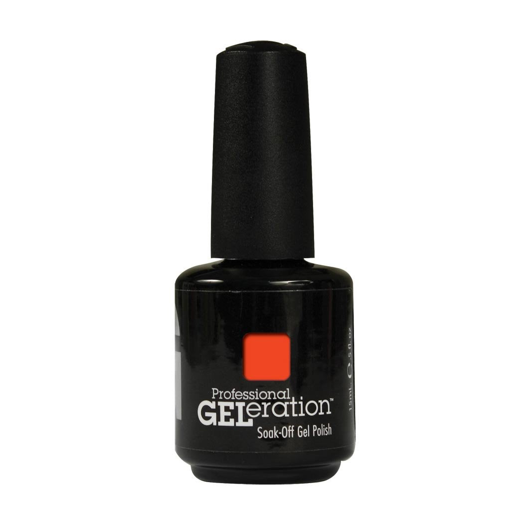 Jessica, GELeration Colours, Semi-Permanent Nail Polish, GEL-225, Confident Coral, 15 ml