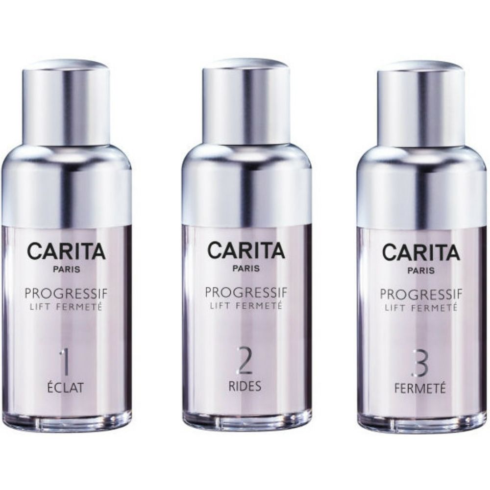 Jeunesse Originelle Set Carita Paris: Progressif Lift Fermete, AHA, Firming, Serum, For Face, 15 ml + Progressif Lift Fermete, AHA, Anti-Wrinkle, Serum, For Face, 15 ml + Progressif Lift Fermete, AHA, Anti-Ageing, Serum, For Face, 15 ml