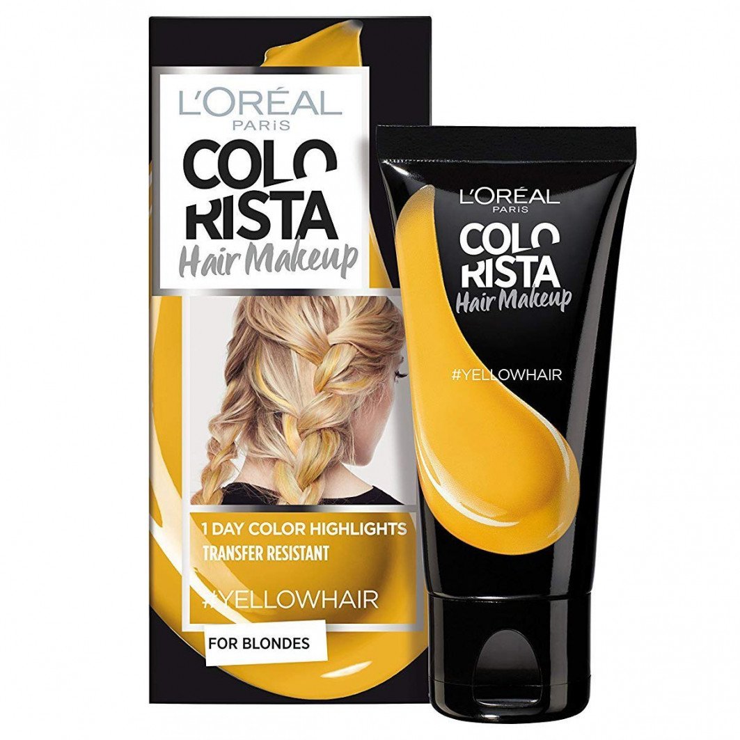 L'Oreal Paris, Colorista Hair Makeup, Semi-Permanent Hair Dye,  #YELLOWHAIR, 30 ml